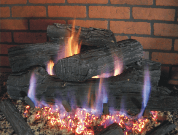Ceramic Gas Fireplace Logs | Fireplace Door Guy
