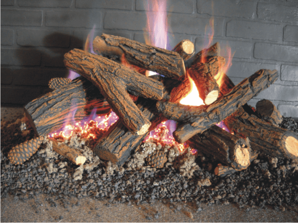 Ceramic Gas Fireplace Logs | Fireplace Door Guy