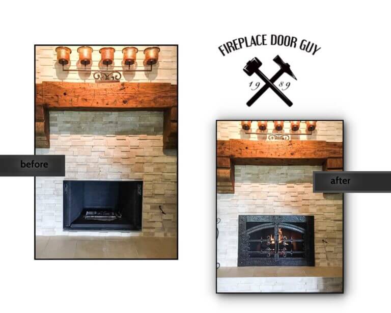 Before and After Gallery Fireplace Door Guy