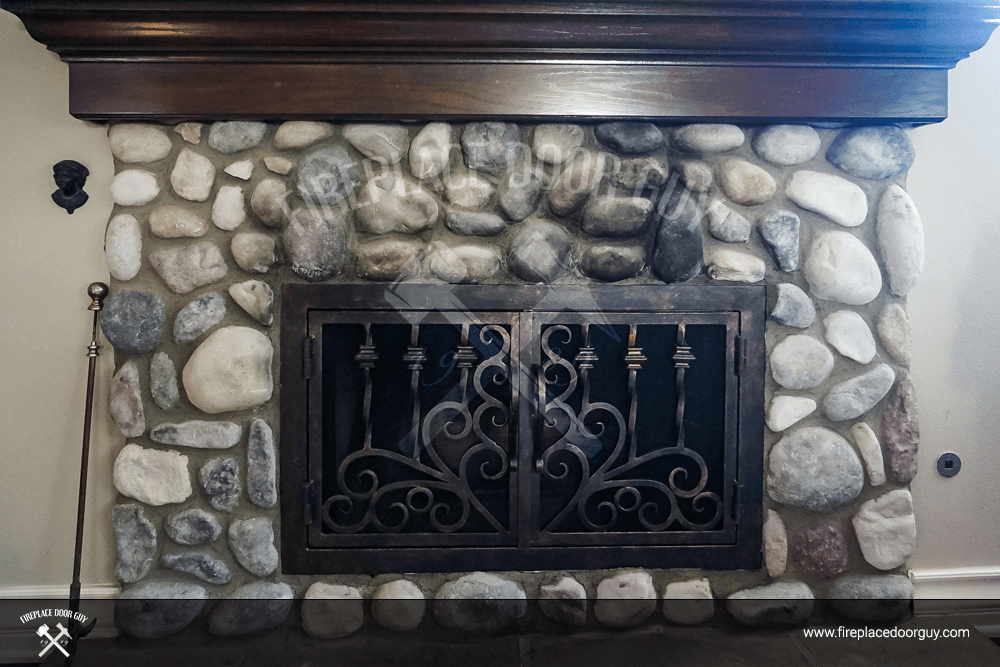 Stone Fireplace Custom Doors | Fireplace Door Guy